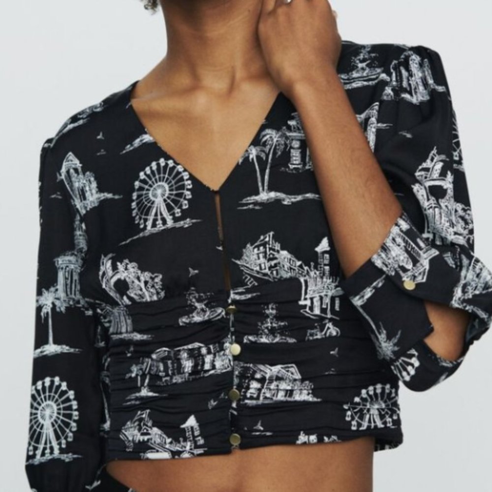 NWT Maje Letilla Crop Top Size 2